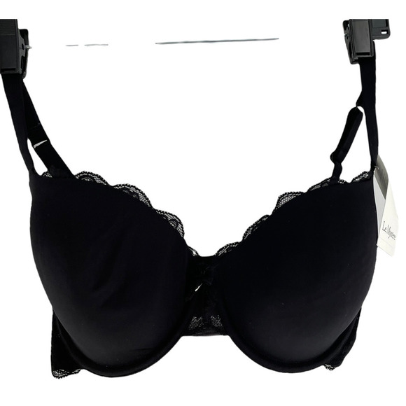 NWT LE MYSTERE BLACK LACE SOPHIA T-SHIRT BRA 30 G - Picture 4 of 10